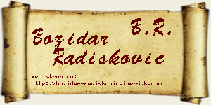 Božidar Radišković vizit kartica